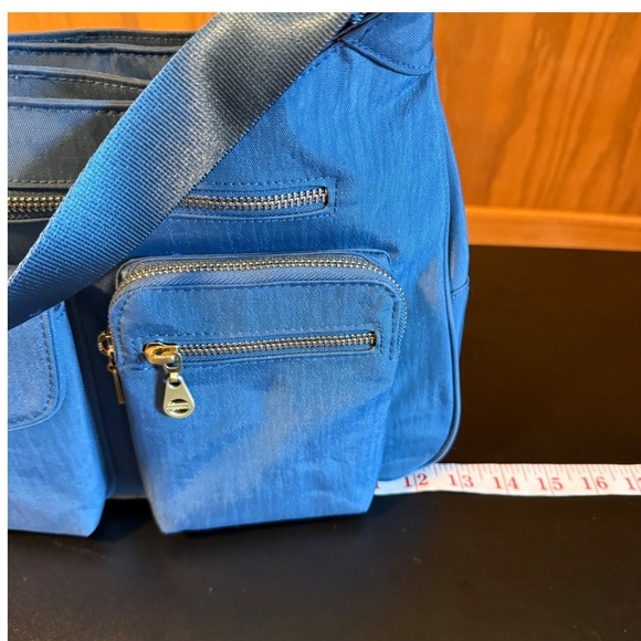 Baggallini San Marino Satchel shoulder Bag, Lightweight‎ Nylon, Blue, NWT - Picture 8 of 11